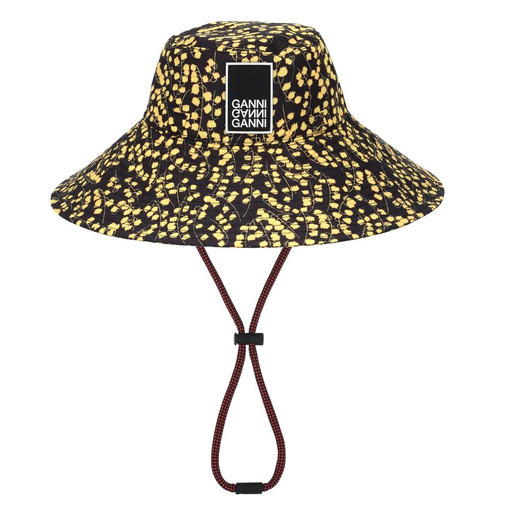 GANNI TIE-DETAIL BUCKET HAT